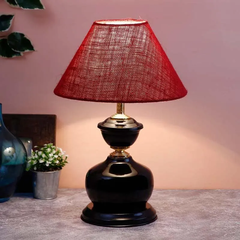 Curves Cotton Table Lamp - Pink - Red,Black media 1