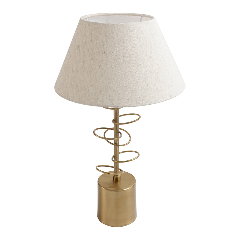 Fiana Cascading Rings Iron Table Lamp - White,Gold media 4