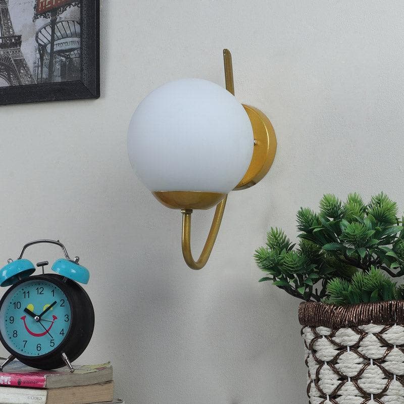 Shiro Moon LED Glass & Metal Wall Lamp media 3