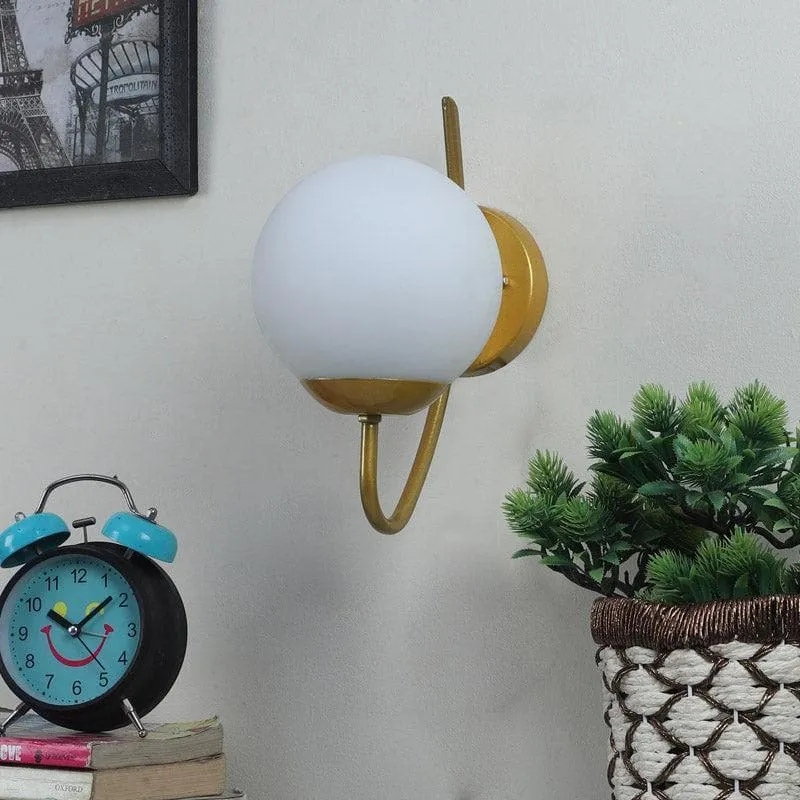 Shiro Moon LED Glass & Metal Wall Lamp media 3