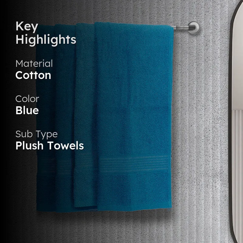 Eva Quick Dry Hand Towel (Blue) - Set Of Four media 2