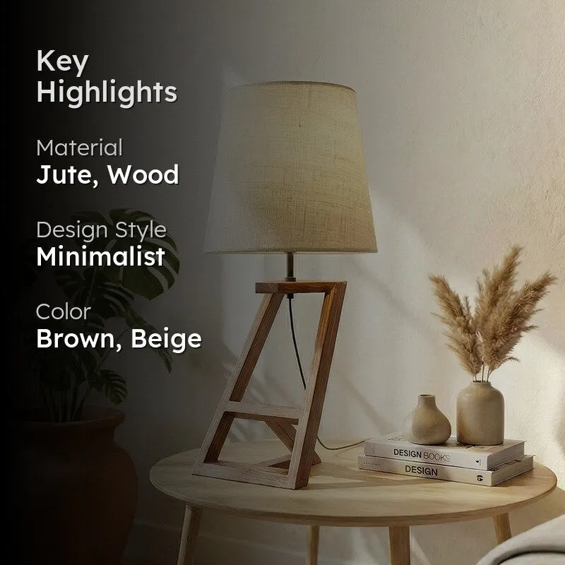 Julis Jute Table Lamp - Brown,Beige media 2