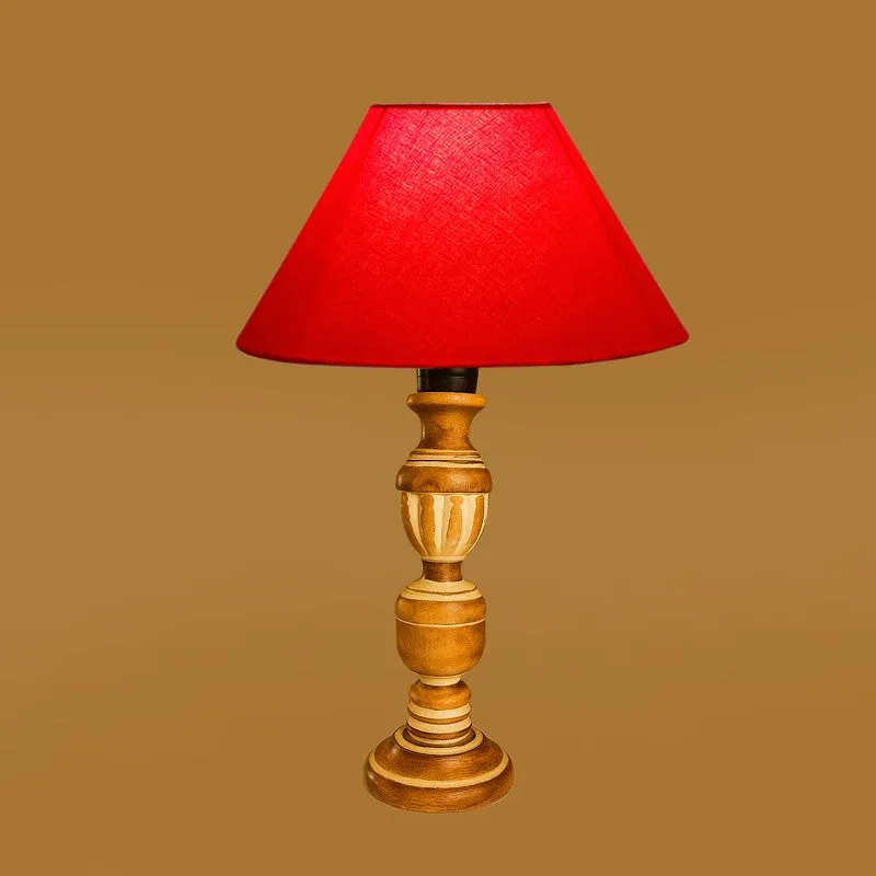 Zenrae Muse Wooden Table Lamp - Red media 6