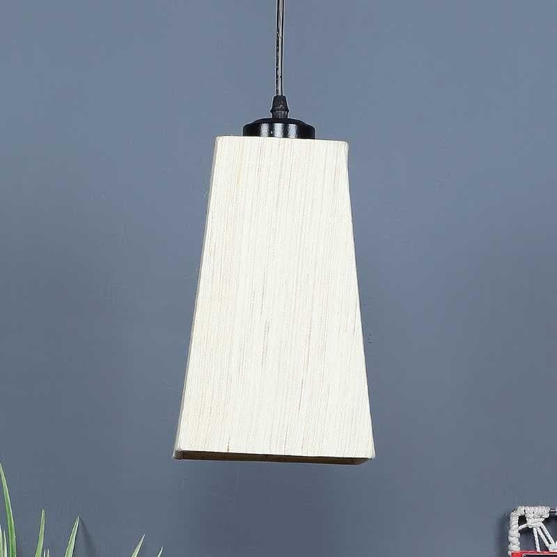 WarmGlow Trapeze  Fabric Ceiling Lamp - White media 4
