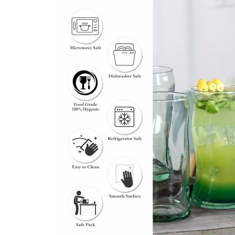 Pasabahce Curvisoy Glass Tumbler (440 ML) - Set Of Four media 4