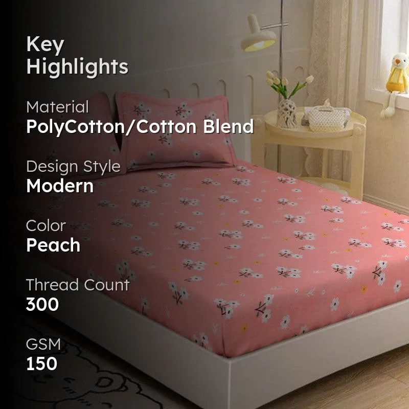 Ditsy Beauties Printed Bedsheet - 150 GSM media 2
