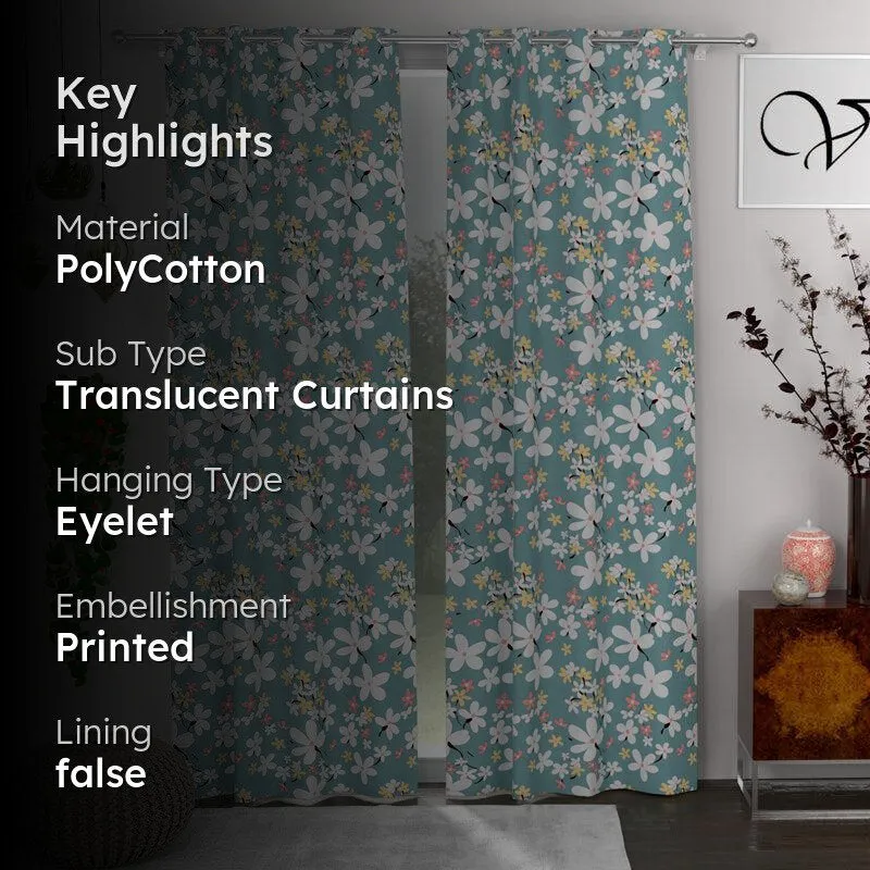 Monata Printed Curtain - Set Of Two media 2
