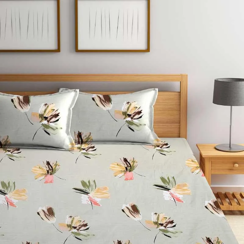 Chloe Printed Microfiber Bedsheet - 130 GSM media 1