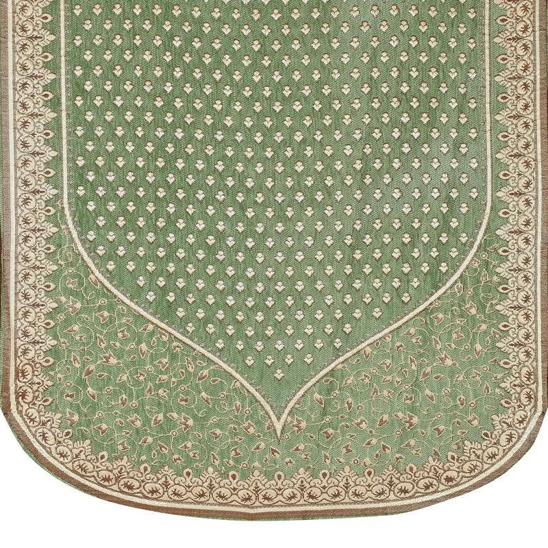 Petite Leaves Chenille Sofa Cover - Green media 7