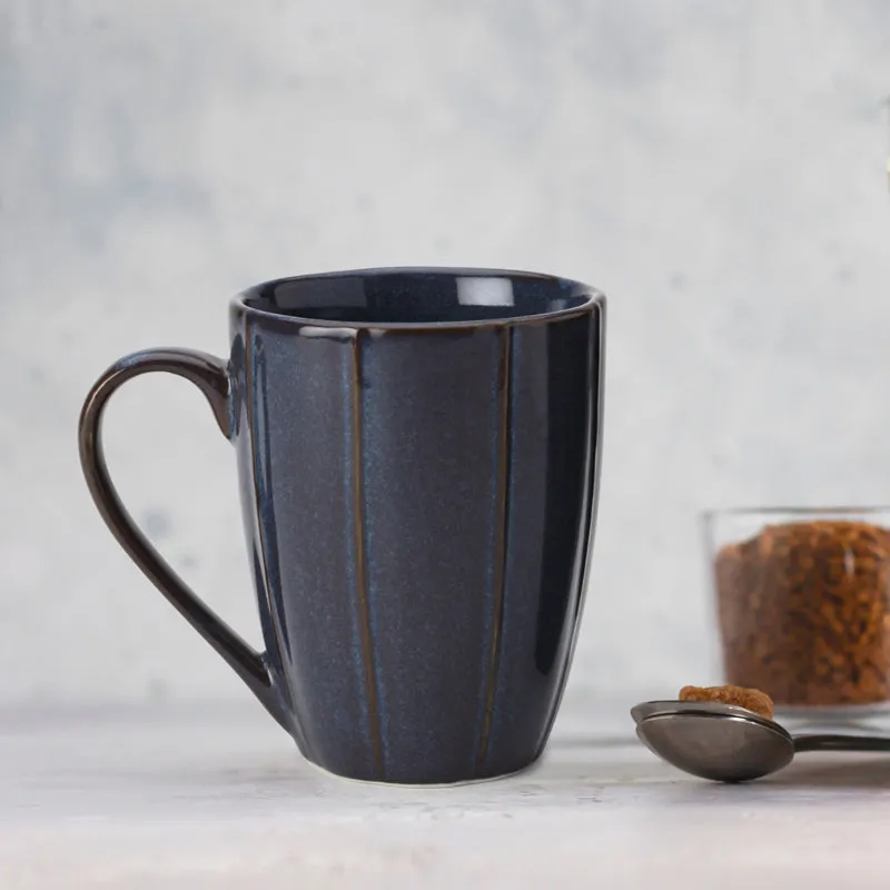 Ciro Porcelain Coffee Mug (300 mL) - Denim Bluue media 1