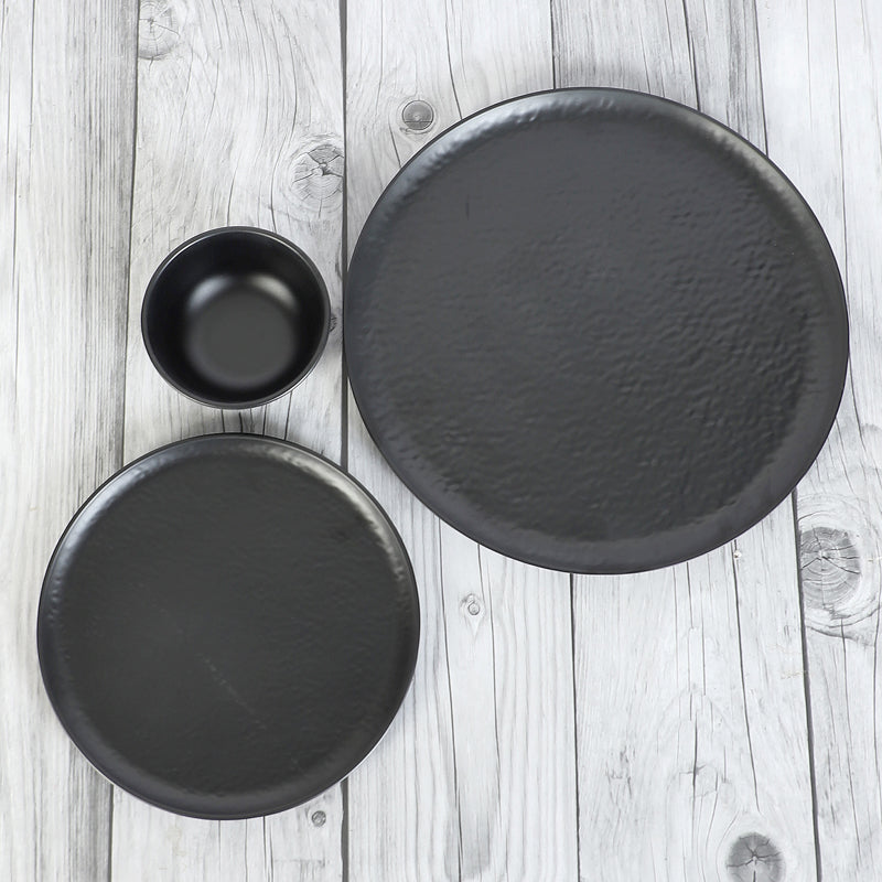 Dotura Melamine Dinner Set (Black) - 24 Piece Set media 6