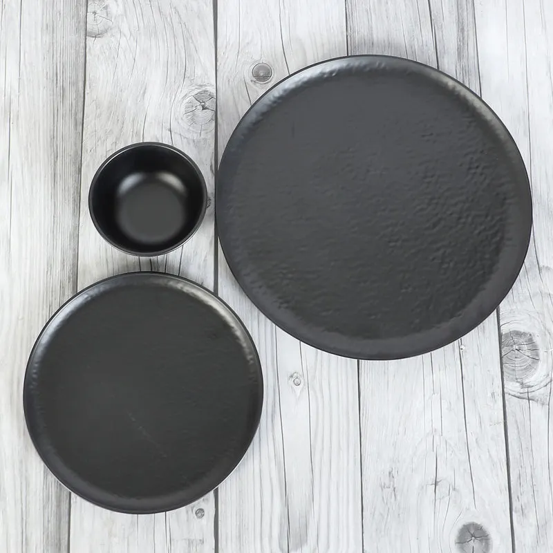 Dotura Melamine Dinner Set (Black) - 24 Piece Set media 6