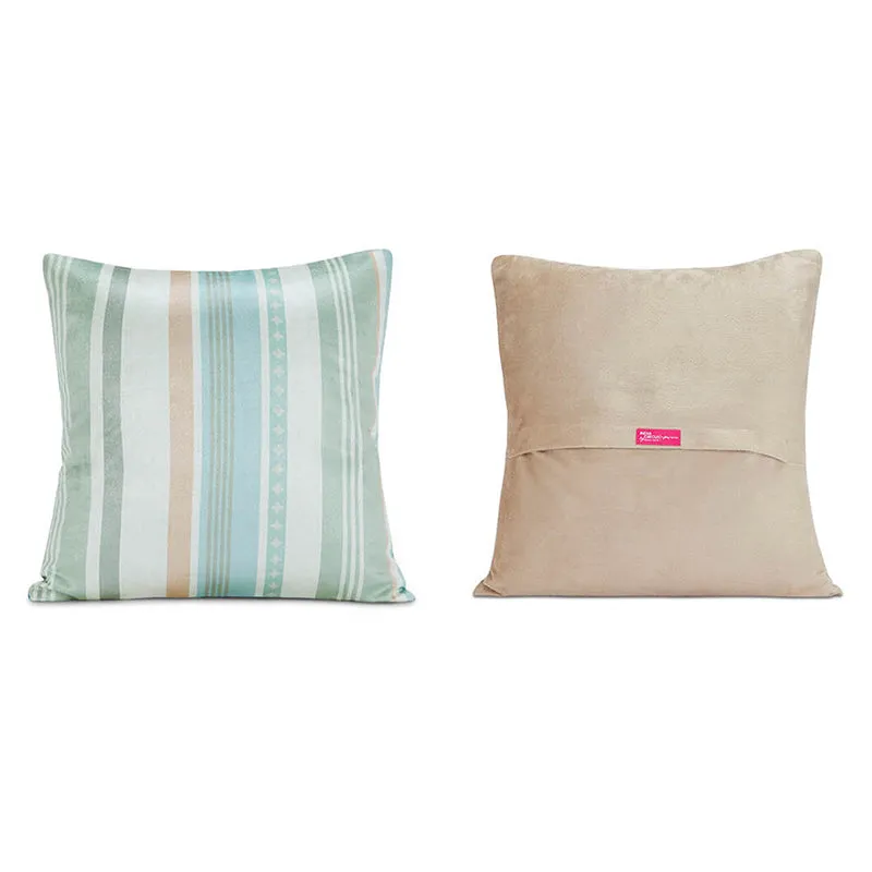 India Circus Sunlit Vistas Printed Velvet Cushion Cover - Set Of Five media 6