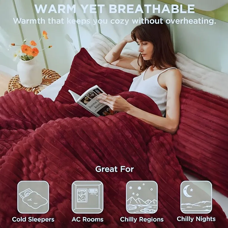 Pure Drape Comfort (Maroon) Bedding Set - Four Piece Set media 7