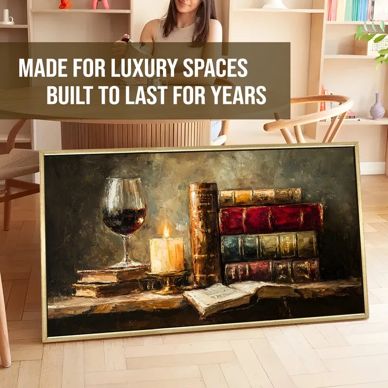 Aged Pages Canvas Wall Painting With Frame media 5