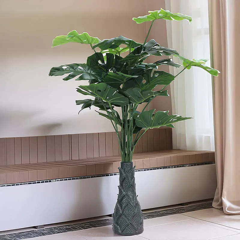 Infinita Artificial Monstera With Black Plastic Pot - 3 Feet media 1