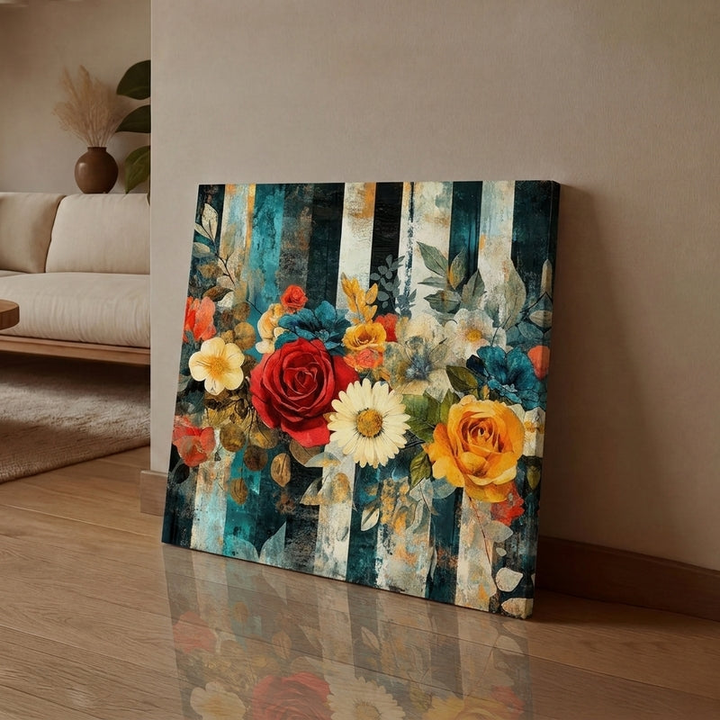 Floral Striations Wall Art