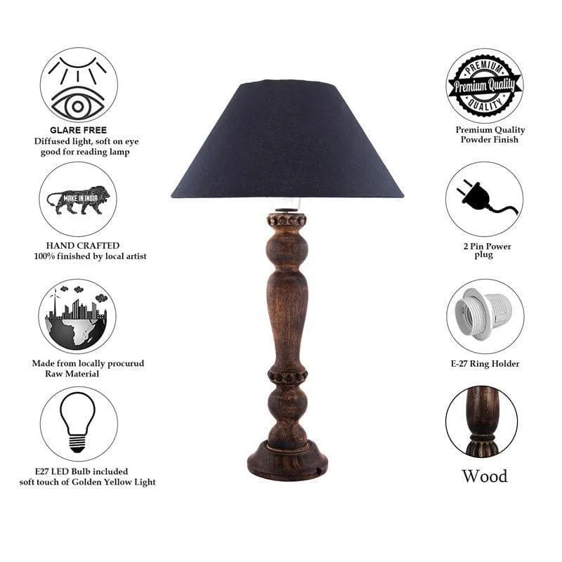 Radical Artistry Fabric Table Lamp - Black,Brown media 5
