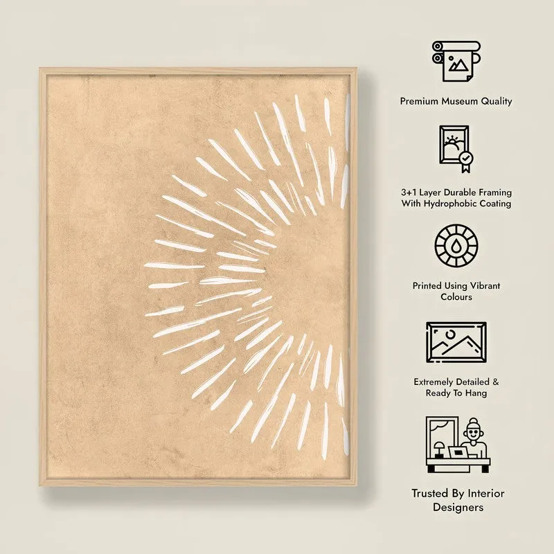 Golden Radiance Canvas Wall Painting With Brown Frame media 9