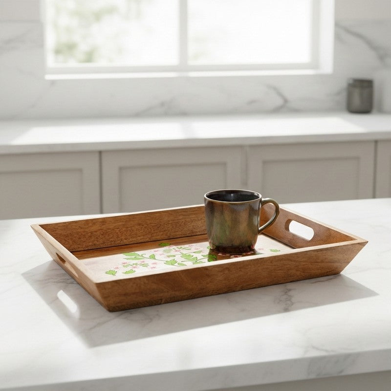 Florabelle Bloom Wooden Serving Tray
