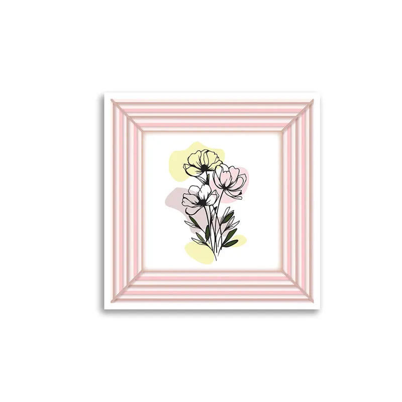 Blushing Buds Wall Art with White Frame media 3