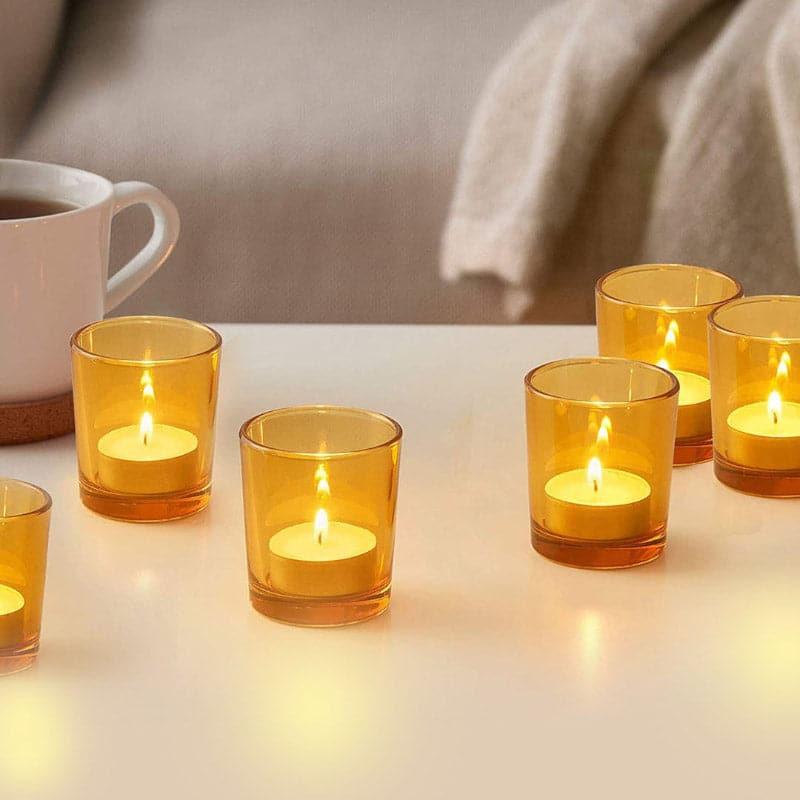 Plera Tealight Candle Holder (Yellow) - Set Of Six