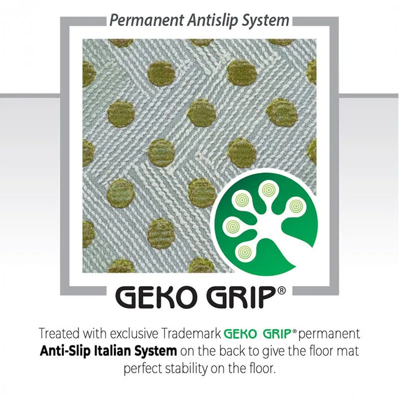 Steplyn Chevron Cotton Bath Mat - Green media 5