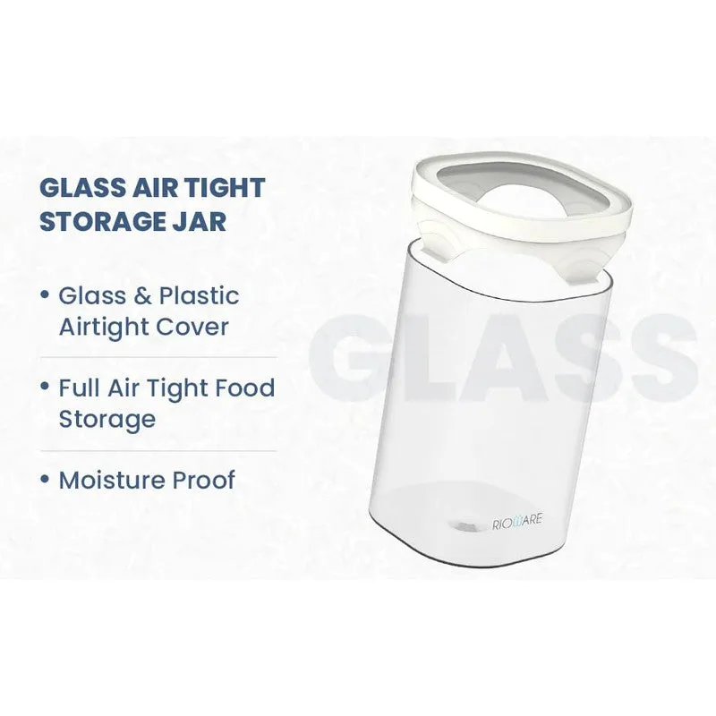 Rioware Fresh Lume Borosilicate Glass Jar (450 mL Each) - Set Of Six media 6
