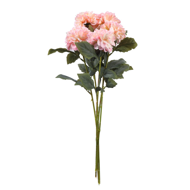 Artificial Realistic Chrysanthemum Flower Stick (Pink) - Set Of Five media 5