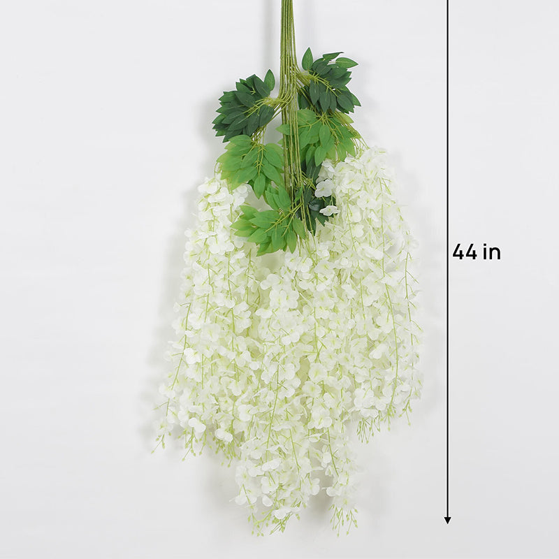Faux Hanging Orchid Vine (White) - Set Of Twelve media 4