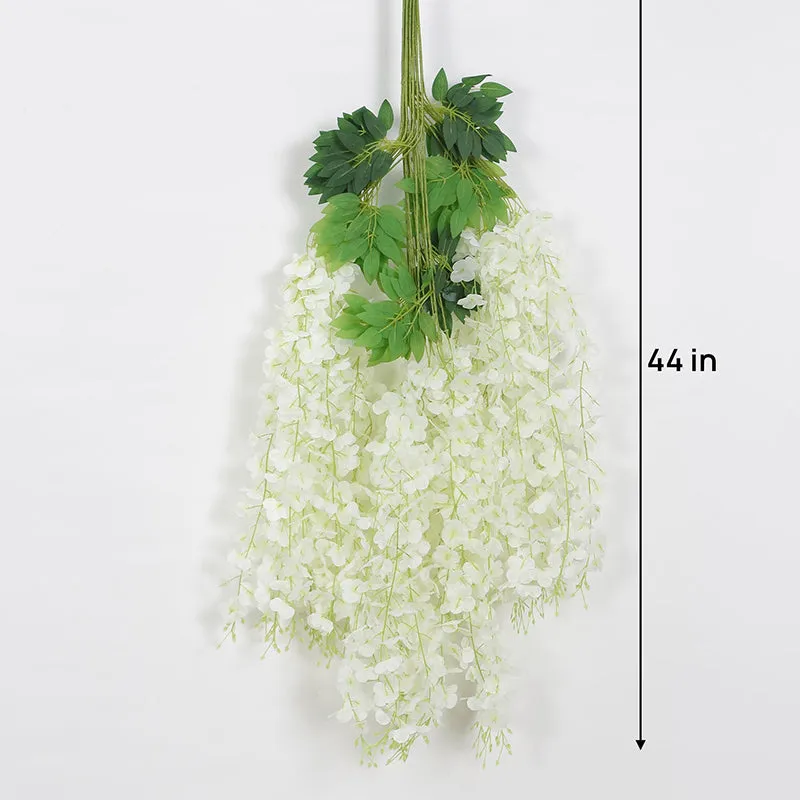Faux Hanging Orchid Vine (White) - Set Of Twelve media 4