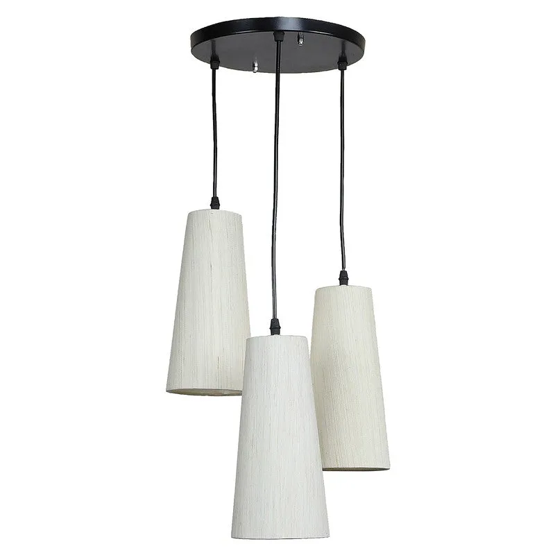 Nordic Neutral Triple Metal Ceiling Lamp - Off White media 4