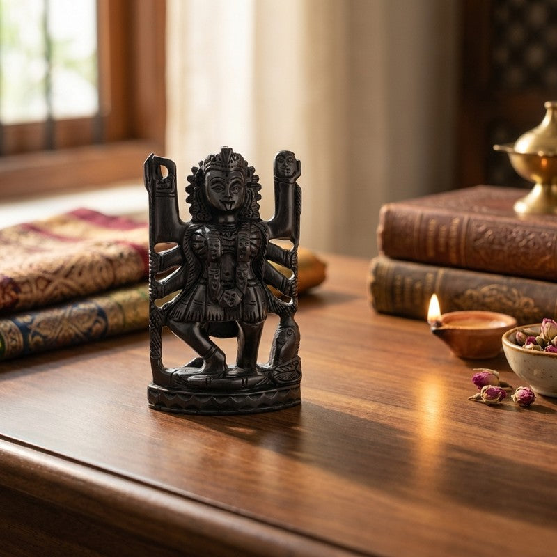 Goddess Kali Divine Ebony Wood Idol