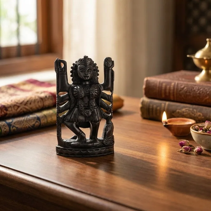 Goddess Kali Divine Ebony Wood Idol media 1