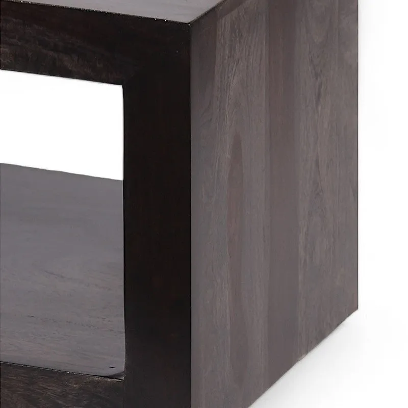Borvon Sheesham Wooden Center Table - Black media 8