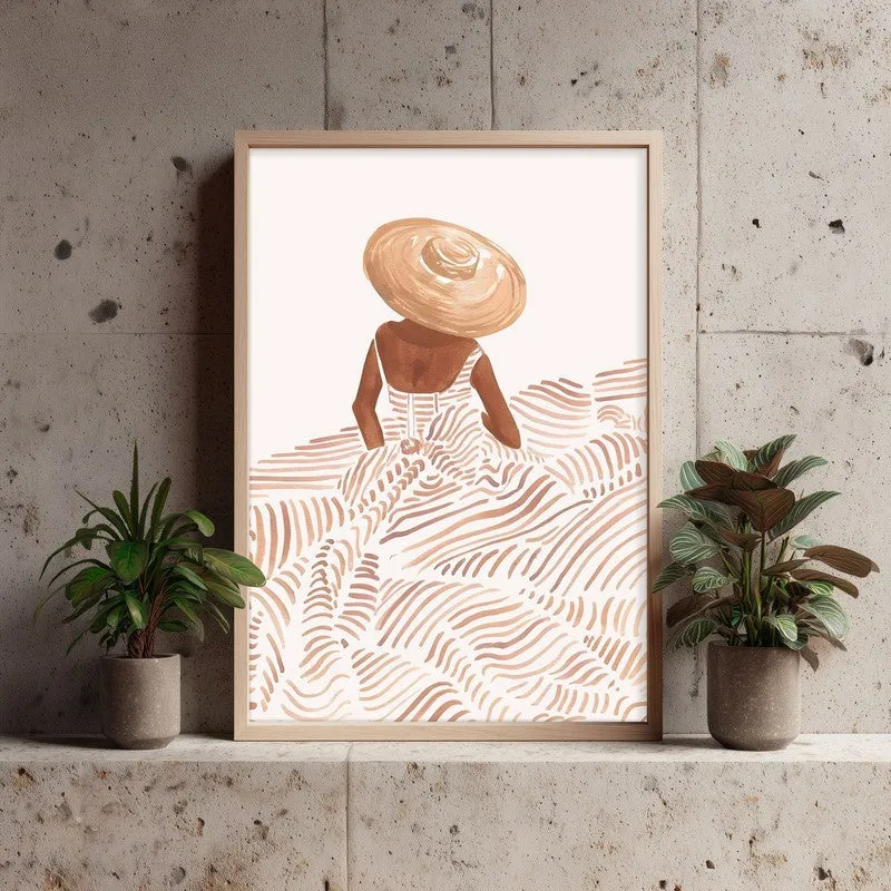 Serene Archival Canvas Wall Art - Natural Brown Frame media 4