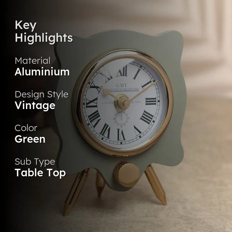 Evera Analog Table Clock - Grey media 2