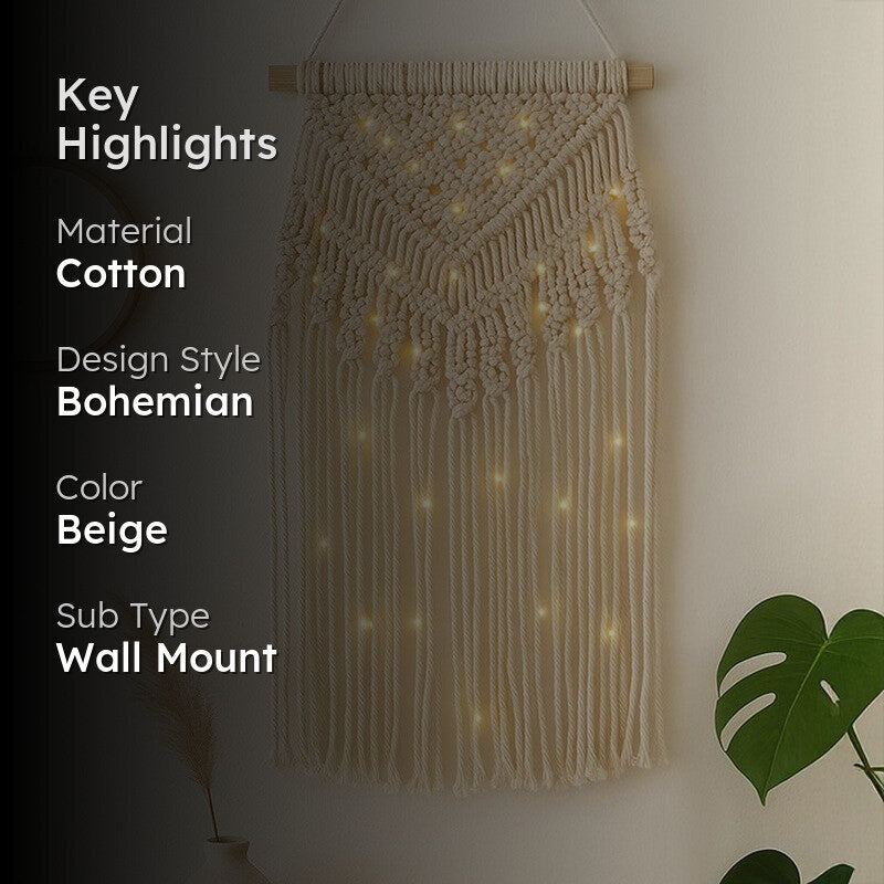 Melle Macrame Cotton Wall Accent media 2
