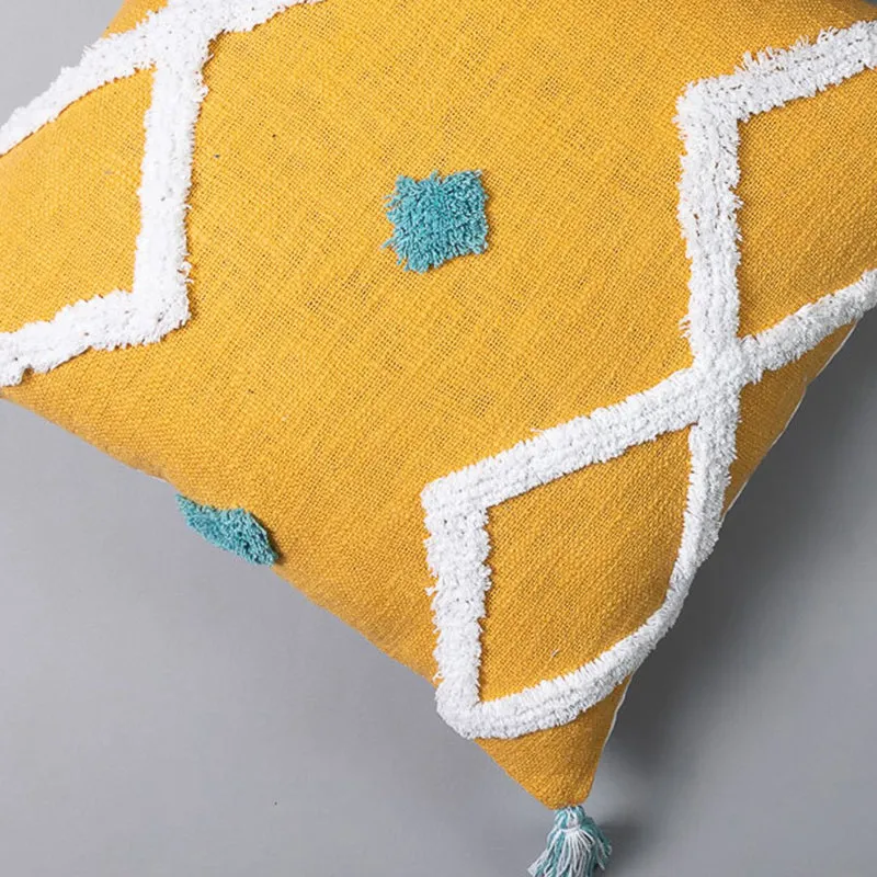 Gold Grain Tufted Cushion Cover media 5