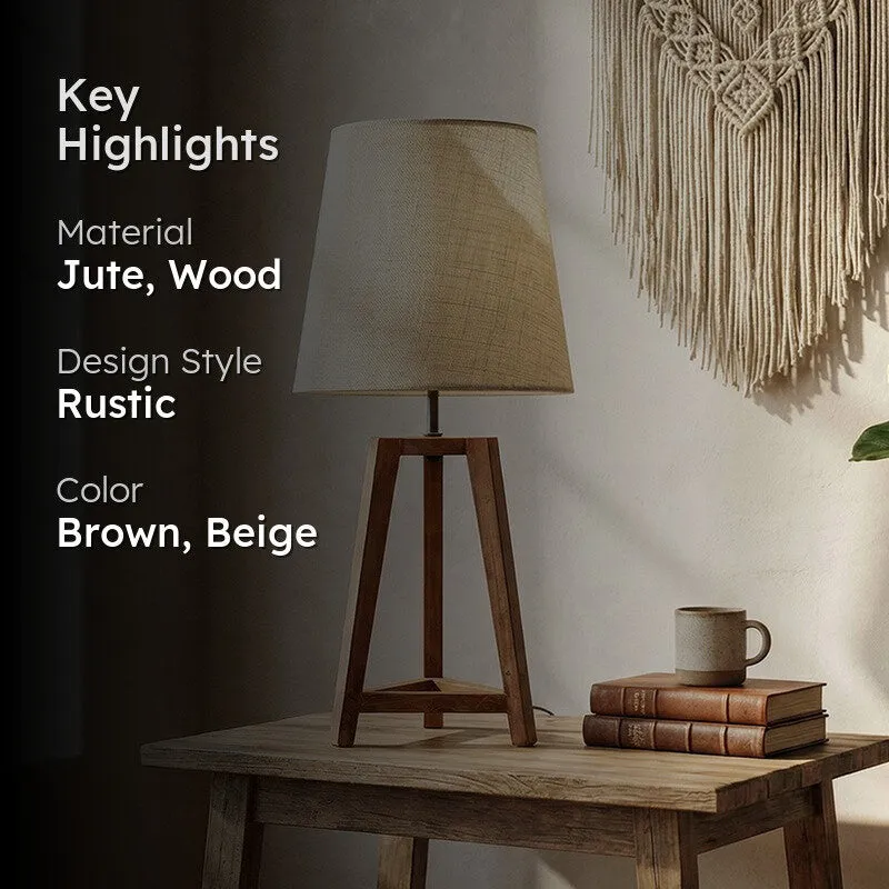 Magna Lux Jute Table Lamp - Brown,Beige media 2