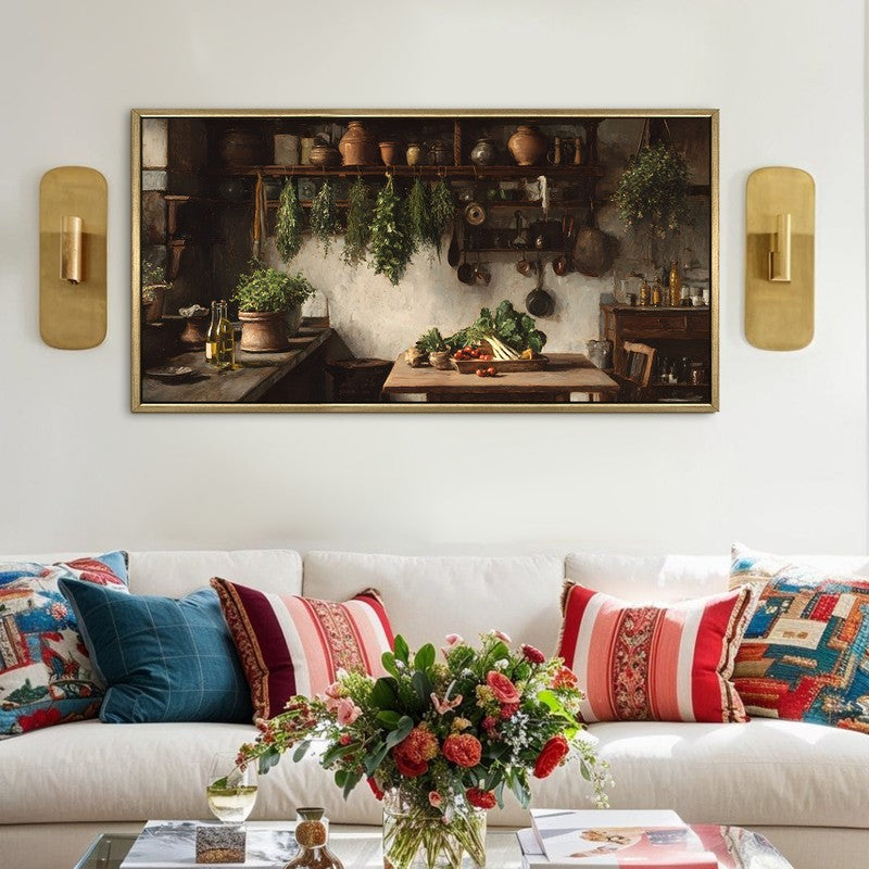Earthen Comfort Canvas Wall Painting With Frame