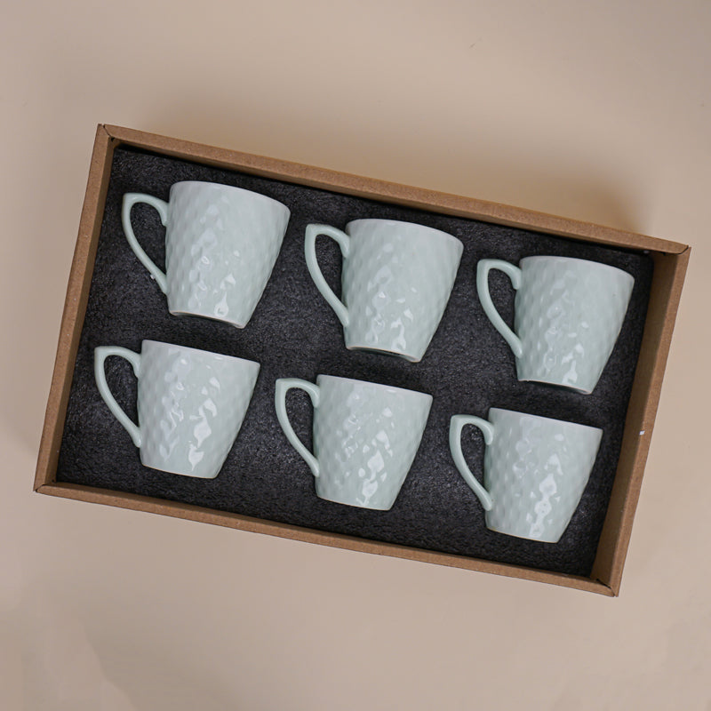 Arviya Porcelain Tea Cup (180 mL Each)/Blue)- Set of Six media 6