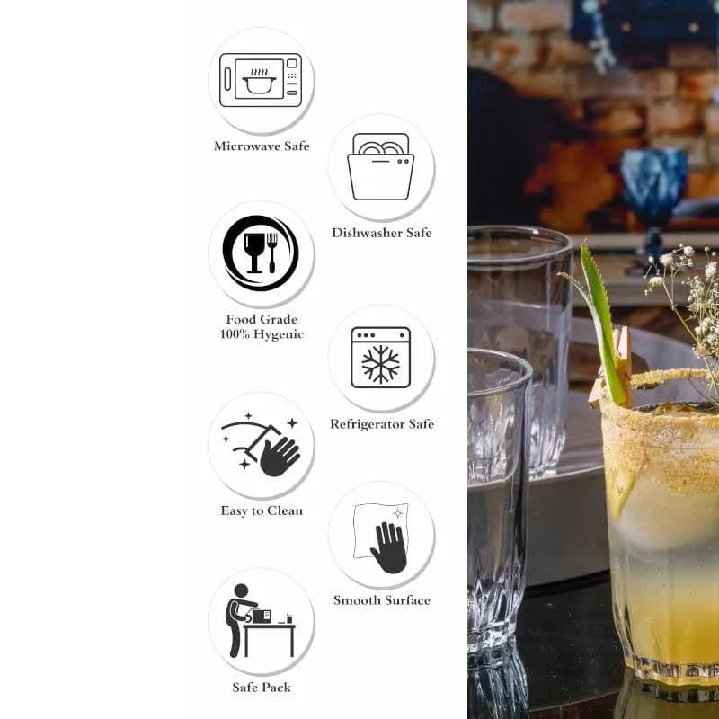Texos Glass Tumbler (260 ML) - Set Of Six media 5