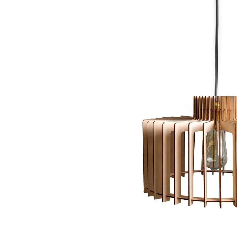 Kokoa Wooden Ceiling Lamp with Metal Base media 5