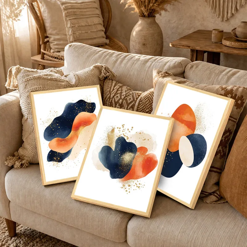 Chromis Abstract Color Wall Art With Frame - Set Of Three media 4