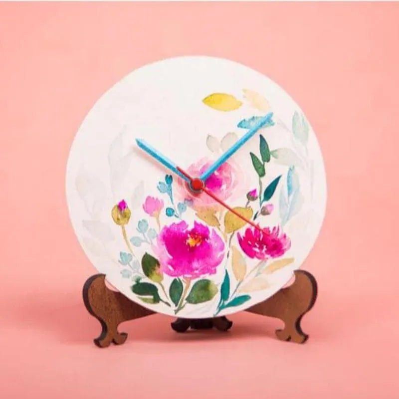 Larco Blossom Handpainted Table Clock media 1