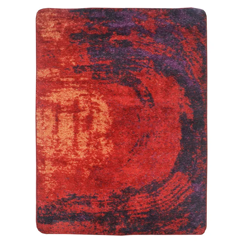Alera Abstract Micro Fiber Area Rug - Red media 1