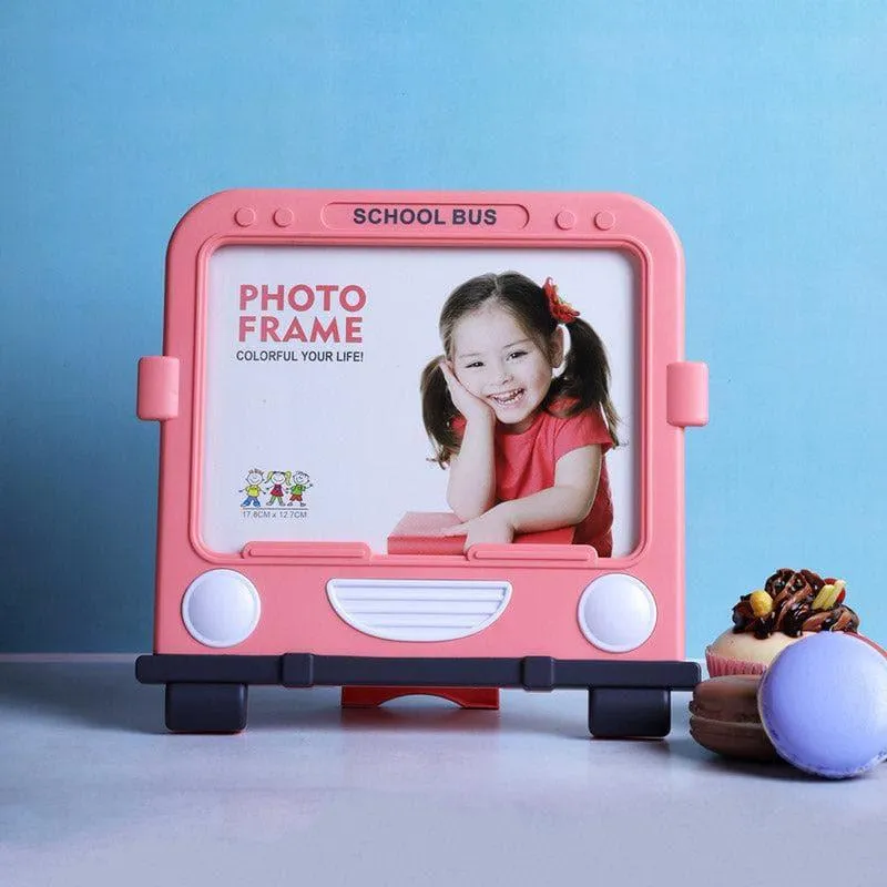 Ride To School Photo Frame - Pink media 1