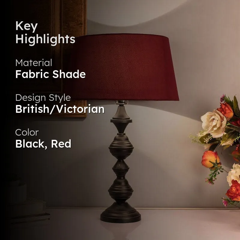 Nordic Waterdrop Fabric Table Lamp - Black,Red media 2