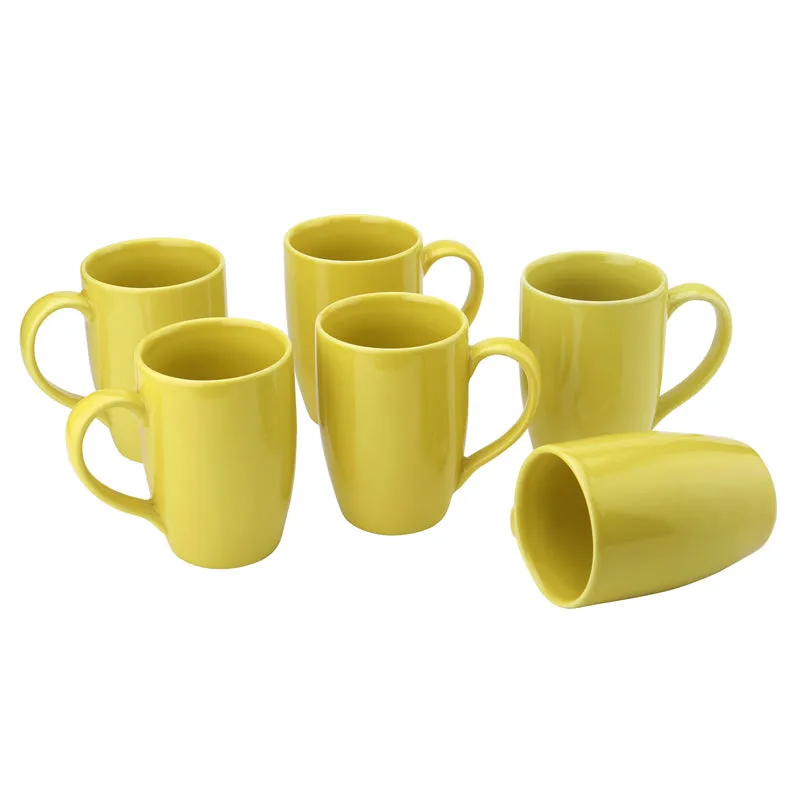 Kopi Ceramic Coffee Mug (Yellow/350 mL Each Each) - Set Of Six media 4